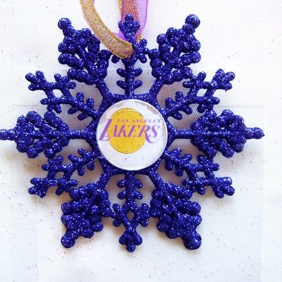 Zzs Holiday Los Angeles Lakers Handmade Basketball Snowflake
